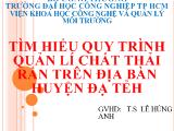 Đề tài Tìm hiểu quy trình quản lí chất thải rắn trên địa bàn huyện Đạ Tẻh