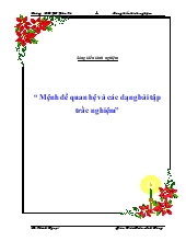 Đề tài Mệnh đề quan hệ và các dạng bài tập trắc nghiệm