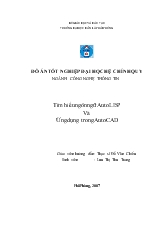 Đồ án Tìm hiểu AutoLISP và ứng dụng trong AutoCAD