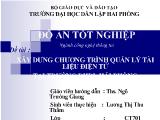 Đồ án Xây dựng chương trình quản lý tài liệu điện tử