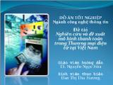 Đồ án Nghiên cứu và đề xuất mô hình thanh toán trong Thương mại điện tử tại Việt Nam