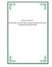 Đề tài Ảnh hưởng của ethrel đến sự rụng lá, phát lộc, phát dục của giống hồng Thạch Thất
