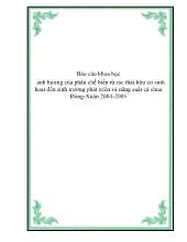 Đề tài Ảnh hưởng của phân chế biến từ rác thải hữu cơ sinh hoạt đến sinh trưởng phát triển và năng suất cà chua Đông - Xuân 2004-2005