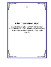 Đề tài Đánh giá kết quả cấp cứu bệnh nhân nặng trong 24 giờ nhập viện tại khoa nhi bệnh viện đa khoa trung ương Thái Nguyên