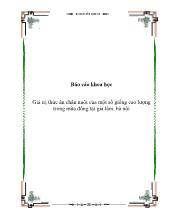 Đề tài Giá trị thức ăn chăn nuôi của một số giống cao lượng trong mùa đông tại Gia Lâm, Hà Nội