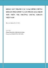 Đề tài Khảo sát nhanh các loại hình chứng khoán phái sinh và sản phẩm giao dịch mới trên thị trường chứng khoán Việt Nam