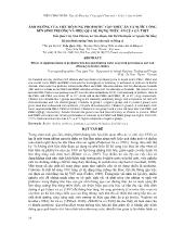 Đề tài Khoa học - Ảnh hưởng của việc bổ sung propiotic vào thức ăn và nước uống đến sinh trưởng và hiệu quả sử dụng thức ăn của gà thịt