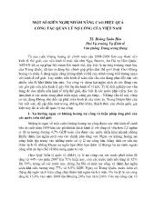 Đề tài Một số kiến nghị nhằm nâng cao hiệu quả công tác quản lý nợ công của Việt Nam
