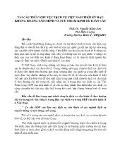 Đề tài Tái cấu trúc khu vực dịch vụ Việt Nam thời kỳ hậu khủng hoảng tài chính và suy thoái kinh tế toàn cầu