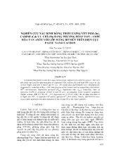 Nghiên cứu xác định đồng thời lượng vết indi (in), cadimi (cd) và chì (pb) bằng phương pháp von - Ampe hòa tan anôt với lớp màng bitmút trên điện cực paste Nano Cacbon