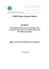 Đề tài Developing GAP systems for dragon fruit producers and exporters in Binh Thuan and Tien Giang provinces - MS3