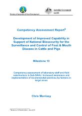Đề tài Development of Improved Capability in SupporCattle and Pigs - Milestone 10