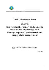 Đề tài Improvement of export and domestic markets for Vietnamese fruit through improved post-Harvest and supply chain management - MS6