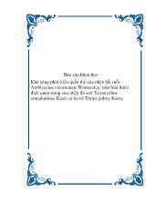 Đề tài Khả năng phát triển quần thể của nhện bắt mồi Amblyseius victoriensis Womersley