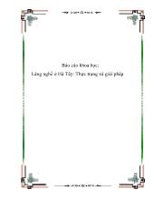 Đề tài Làng nghề ở Hà Tây- Thực trạng và giải pháp