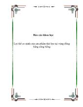 Đề tài Lợi thế so sánh của sản phẩm thịt lợn tại vùng đồng bằng Sông Hồng