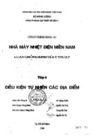 Đề tài Luận chứng kinh tế kỹ thuật-Điều kiện tự nhiên các địa điểm