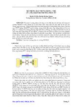 Đề tài Mô phỏng đặc trưng dòng - Thế của transistor trường phân tử
