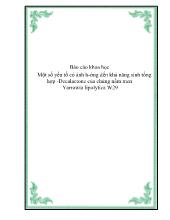 Đề tài Một số yếu tố có ảnh hưởng đến khả năng sinh tổng hợp -Decalactone của chủng nấm men Yarrowia lipolytica W29