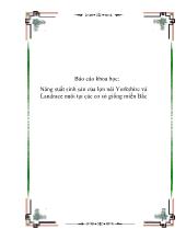 Đề tài Năng suất sinh sản của lợn nái Yorkshire và Landrace nuôi tại các cơ sở giống miền Bắc