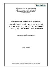 Đề tài Nghiên cứu thiết kế, chế tạo hệ scada phục vụ an toàn lao động trong ngành khai thác hầm lò