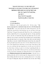 Đề tài Phương pháp đặt câu hỏi trên lớp nhằm rèn luyện khả năng biểu đạt thành đoạn trình độ tiếng hán sơ cấp tại Việt Nam