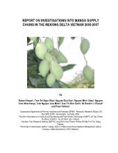 Đề tài Report on investigations into mango supply chains in the mekong delta Vietnam 2005-2007