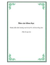 Đề tài Thành phần dinh dưỡng của lá cây M oleifera trồng làm thức ăn