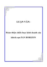 Chuyên đề Hoàn thiện chiến lược kinh doanh của khách sạn Pan Horizon