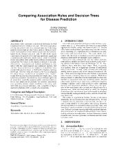 Đề tài Comparing Association Rules and Decision Trees for Disease Prediction
