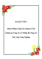 Đề tài Hoàn Thiện Công Tác Quản lý Tài Chính tại Công Ty Cổ Phần Bê Tông Và Xây Lắp Công Nghiệp