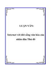 Đề tài Internet với đời sống văn hóa của nhân dân Thủ đô