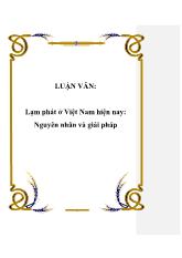 Đề tài Lạm phát ở Việt Nam hiện nay - Nguyên nhân và giải pháp