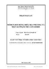 Đề tài Môđun đối đồng điều địa phương và một số phạm trù con serre