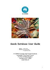 Đề tài Seeds Database User Guide