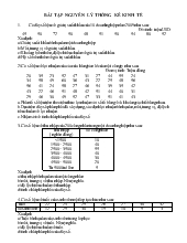 Bài tập lý thuyết thống kê