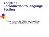 Chapter 1-Introduction to language testing