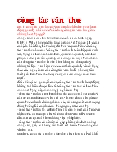 Công tác văn thư