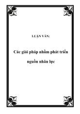 Đề tài Các giải pháp nhằm phát triển nguồn nhân lực