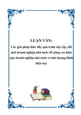 Đề tài Các giải pháp thúc đẩy quá trình sắp xếp và đổi mới doanh nghiệp