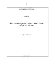 Đề tài Cân bằng công suất – băng thông trong thông tin vệ tinh