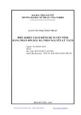 Đề tài Điều khiển tách kênh hệ tuyến tính bằng phản hồi đầu ra theo nguyên lý tách