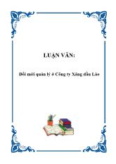 Đề tài Đổi mới quản lý tại Công ty Xăng dầu Lào