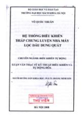 Đề tài Hệ thống điều khiển tháp chưng luyện nhà máy lọc dầu Dung Quất