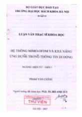 Đề tài Hệ thống mimo - Ofdm và khả năng ứng dụng trong thông tin di động