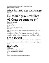 Đề tài Kế toán nguyên vật liệu - công cụ dụng cụ