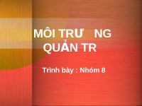 Đề tài Môi trường quản trị