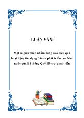 Đề tài Một số giải pháp nhằm nâng cao hiệu quả hoạt động tín dụng đầu