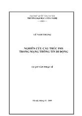 Đề tài Nghiên cứu cấu trúc ims trong mạng thông tin di động