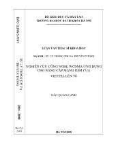 Đề tài Nghiên cứu công nghệ WCDMA ứng dụng cho nâng cấp mạng GSM của Viettel lên 3G
